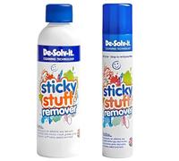 De-Solv It Sticky Stuff Remover - Multi-Surface Adhesive, Gum, and Stain Cleaner, Ideal for Vertical Surfaces, Removes Tar, Tape, Grime, Wax, Crayon, and More Blue - 250 & 200ml