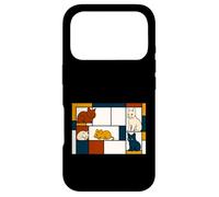 De Stijl Art Inspired Cat Illustration - Fun Cute Case for iPhone 17 Pro
