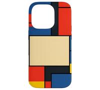 De Stijl Geometric Grid Abstract Modern Layout Case for iPhone 14 Pro