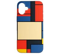 De Stijl Geometric Grid Abstract Modern Layout Case for iPhone 16 Plus