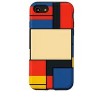 De Stijl Geometric Grid Abstract Modern Layout Case for iPhone SE (2020) / 7/8