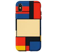 De Stijl Geometric Grid Abstract Modern Layout Case for iPhone X/XS