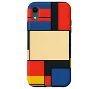De Stijl Geometric Grid Abstract Modern Layout Case for iPhone XR
