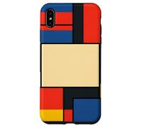 De Stijl Geometric Grid Abstract Modern Layout Case for iPhone XS Max