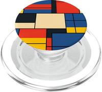 De Stijl Geometric Grid Abstract Modern Layout PopSockets PopGrip for MagSafe