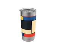 De Stijl Geometric Grid Abstract Modern Layout Stainless Steel Insulated Tumbler