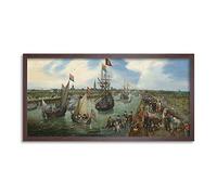 De Venne Departure Of Dignitary From Middelburg Framed Wall Art Print Long 25X12 Inch