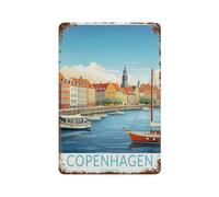 De Voyage De Copenhague Vintage Sublime Tin Painting Wall Poster Metal Sign Wall Decor Style-5 30x20cm