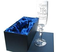 De Walden 18th Birthday Engraved Crystal Champagne Flute