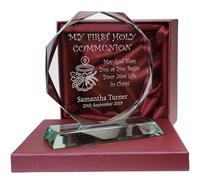 De Walden 1st Holy Communion Personalised Cut Glass Keepsake