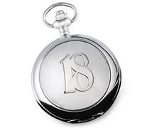 De Walden Boys 18th Birthday Gift Mother of Pearl 18 Case Engraved Pocket Watch Eighteen