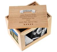 De Walden Boy's Confirmation Day Engraved Large Oak Photo Frame Keepsake Gifts