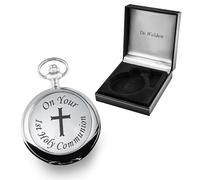 De Walden Boy's First Holy Communion Engraved Cross Case Pocket Watch