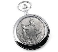De Walden Brother Engraved Pocket Watch with Fly Fishing Case in Gift Box MP