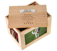 De Walden Dog Memorial Gift Engraved Large Oak Photo Frame 'Special Pet' Box