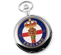 De Walden England Enamel Front Mens Pocket Watch Wedding Birthday Patriotic Gift