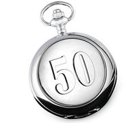 De Walden Engraved 50th Wedding Anniversary Pocket Watch 50 Case Wood Box MP