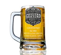 De Walden Grandad Birthday Personalised Pewter Vintage Feature Beer Glass Tankard Grandads Gift Idea