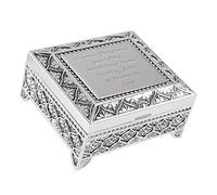 De Walden Grandma Gift Personalised Engraved Silver Plated Trinket Jewellery Box for Grandma's Birthday Christmas Xmas