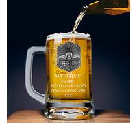 De Walden Grandson’s 18th Birthday Pewter Vintage Feature Pint Glass Tankard 18 Gift