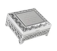 De Walden Mum Gift Personalised Engraved Silver Plated Trinket Jewellery Box for Mummy Mom Mam Mothers Day