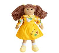 De Walden Personalised Sunflower Rag Doll - Embroidered Name - Baby Girl Gift for Birthday, Christening, Christmas & Baby Shower - Soft Toy Keepsake 40cm Ragdoll