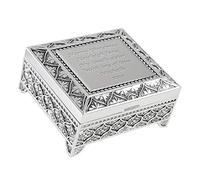 De Walden Sister Gift Personalised Engraved Silver Plated Trinket Jewellery Box for Sister's Birthday Christmas Xmas