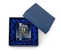 De Walden Vintage Aged to Perfection Whisky Glass Gift for Men Crystal-Cut Whiskey Tumbler Birthday Gift for Dad, Grandad, Son, Friend Milestone 18th 21st 30th 40th 50th 60th 70th 80th 90th (21)