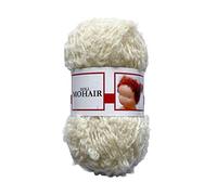 De witte Engel Doll Hair Mohair Blouclé Yarn for walldorf/Steiner Dolls 50 gr (Nature)