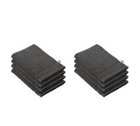 De Witte Lietaer 194690 Stephanie Set of 4 Cotton Wash Mitts Dark Grey 540 g/m² 15 x 22 x 1 cm (Pack of 2)