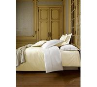 De Witte Lietaer Bumblebee Luxury Percale Bedding Set, Duvet Cover and Pillowcases, Cotton, White/Ivory, 260 x 240 cm