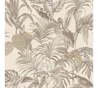 DE120012 Bird of Paradise Beige & Gold 10M X 0.53M Wall Stitch 2023