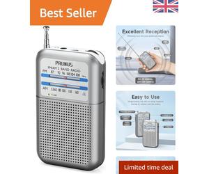 DE333 Portable Pocket Radio - Lightweight 65g FM/AM Transistor for Outdoor Fun