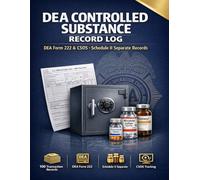 DEA Controlled Substance Record Log Book: 21 CFR Part 1304 Compliant Perpetual Inventory Tracker | Schedule II - V Drug Record, Biennial Inventory & DEA Form 222 Tracking