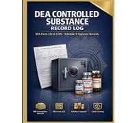 DEA Controlled Substance Record Log Book: 21 CFR Part 1304 Compliant Perpetual Inventory Tracker | Schedule II - V Drug Record, Biennial Inventory & DEA Form 222 Tracking