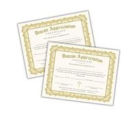 Deacon Appreciation Certificate Ordination 6pk on Linen 8.5x11” Church Member Leadership Appointment Pastoral Recognition Ministry Calling