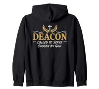 Deacon Called to Serve Chosen by God Christian Church Zip Hoodie