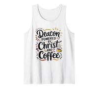 Deacon Powered by Christ, Coffee Lover Church Deacon Tank Top