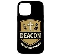 Deacon Serving with Honor Christian Church Crest Shield Icon Case for iPhone 13 Pro Max