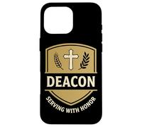 Deacon Serving with Honor Christian Church Crest Shield Icon Case for iPhone 16 Pro Max