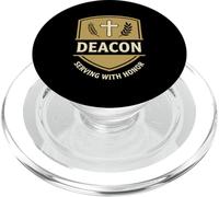 Deacon Serving with Honor Christian Church Crest Shield Icon PopSockets PopGrip for MagSafe