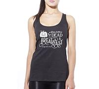 Dead and Breakfast - Womens Vest Tank Top - Halloween Horror Spooky Trick or Treat S Black