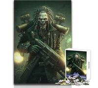 Dead Army Zombie Soldier 1000 Pieces Puzzles for Adults Playful Learning Cognitive Activity for Joyful Surprises Size 50x75cm