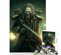 Dead Army Zombie Soldier Puzzles for Teenagers 1000 Pieces Gifts Birthday Pattern Assembly Toy Wall Decor Suitable for Ages 14 And Up (38x52cm)