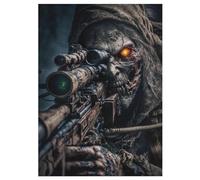 Dead Army Zombie Soldier Wooden Jigsaw Puzzles 300 Piece Puzzle For Adults. Challenging To Complete But Fun And Humorous Jigsaws 42×30cm