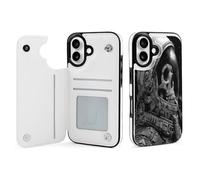 Dead Astronaut Phone Case Compatible with iPhone 16/16 Plus/16 Pro/16 Pro Max/ 16 E/16 SE4 Flip Protective Cover with Card Holder