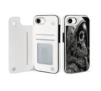 Dead Astronaut Phone Case Compatible with iPhone 16/16 Plus/16 Pro/16 Pro Max/ 16 E/16 SE4 Flip Protective Cover with Card Holder