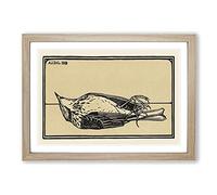 Dead Bird by Julie De Graag Framed Print | A2 Oak Framed Wall Art | Ready to Hang | Modern Nature Picture | Living Room Bedroom Lounge Office
