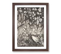 Dead Bird by Theo Van Hoytema Framed Print | A2 Walnut Framed Wall Art | Ready to Hang | Modern Nature Picture | Living Room Bedroom Lounge Office
