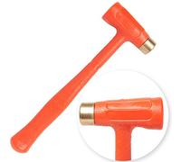 Dead Blow Hammer 1.5lb (24oz) - Unibody Molded, Rebound & Spark Resistant Brass Hammer with Dual Head Brass Tip - Ideal for Precision Work Gunsmith Machinist Tools